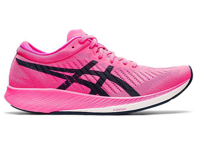 Pink / Blue Asics METARACER Women's Running Shoes | SYXE3654