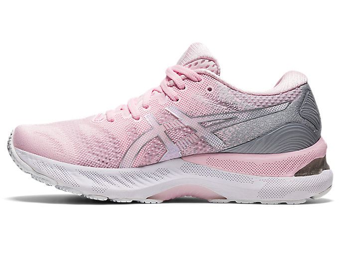 Pink / Silver Asics GEL-NIMBUS 23 Women's Running Shoes | ZSJI3884