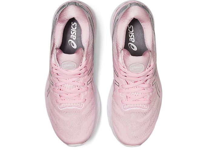 Pink / Silver Asics GEL-NIMBUS 23 Women's Running Shoes | ZSJI3884