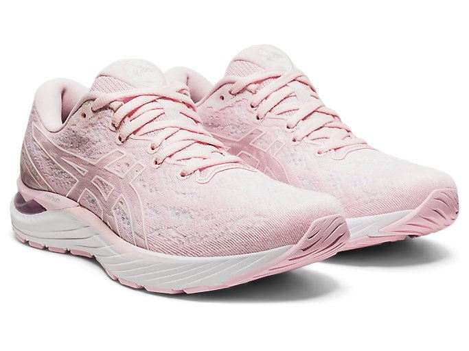 Pink / White Asics GEL-CUMULUS 23 Women's Running Shoes | XXGS2329