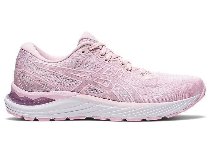 Pink / White Asics GEL-CUMULUS 23 Women's Running Shoes | XXGS2329