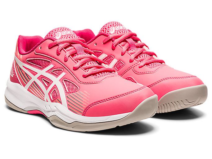 Pink / White Asics GEL-GAME 8 GS Kids' Sneakers | FCMA2732