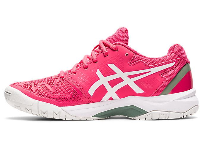 Pink / White Asics GEL-Resolution 8 GS Kids' Sneakers | YDHX6725