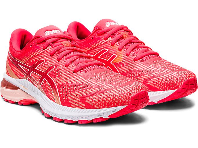 Pink / White Asics GT-2000 8 Women's Running Shoes | BMLW7817