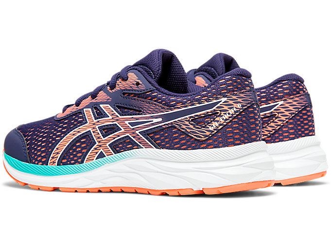 Purple / Orange Coral Asics GEL-EXCITE 6 GS Kids' Sneakers | QXHX2474