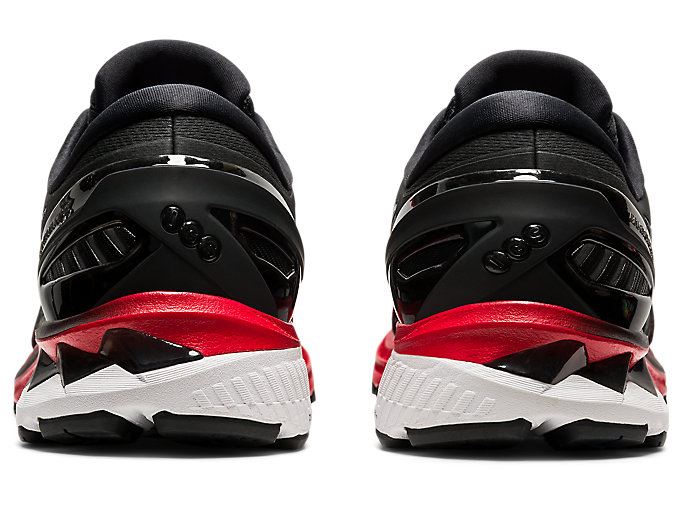 Red / Black Asics GEL-KAYANO 27 Men's Running Shoes | NQBF6065