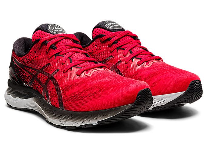 Red / Black Asics GEL-NIMBUS 23 Men's Running Shoes | FWKA2566