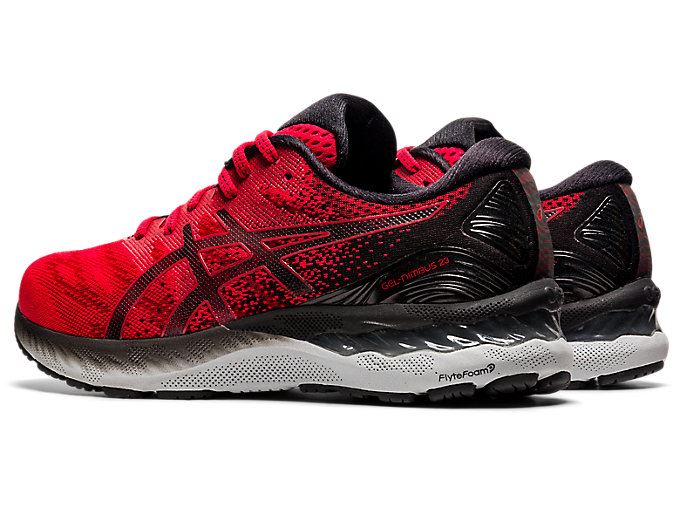 Red / Black Asics GEL-NIMBUS 23 Men's Running Shoes | FWKA2566