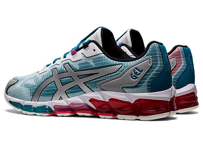 Red / Turquoise Blue Asics GEL-QUANTUM 360 6 Men's Sneakers | YZRU3725