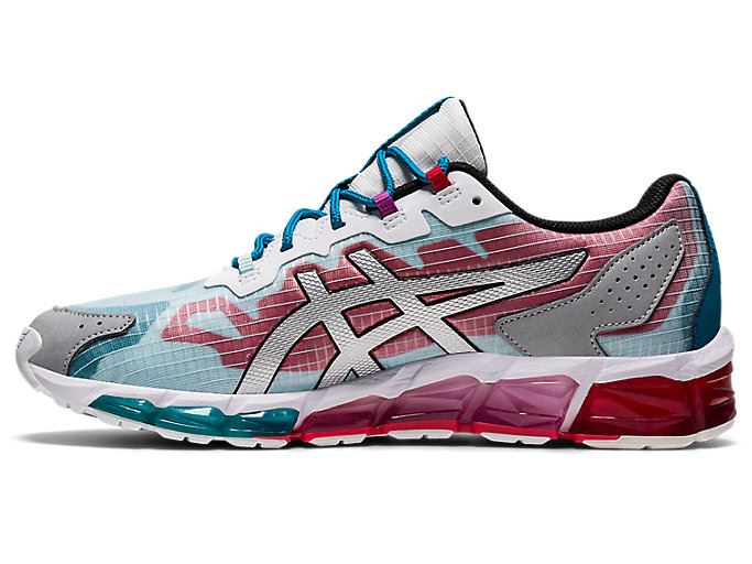 Red / Turquoise Blue Asics GEL-QUANTUM 360 6 Men's Sneakers | YZRU3725