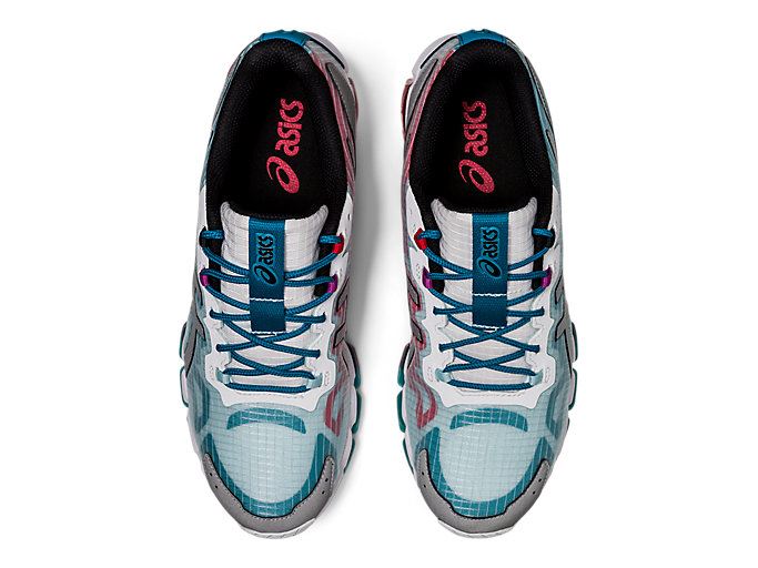 Red / Turquoise Blue Asics GEL-QUANTUM 360 6 Men's Sneakers | YZRU3725