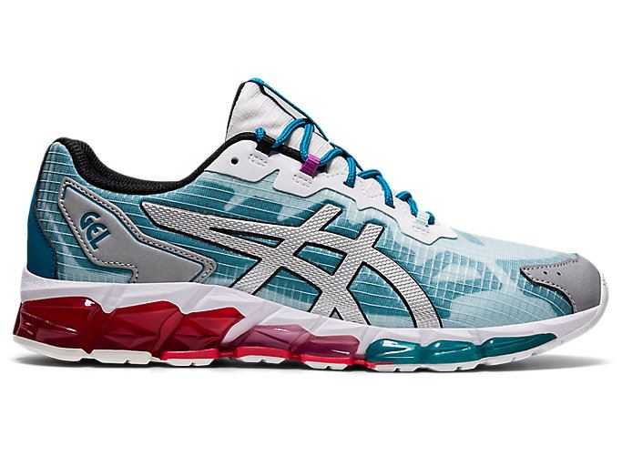 Red / Turquoise Blue Asics GEL-QUANTUM 360 6 Men's Sneakers | YZRU3725