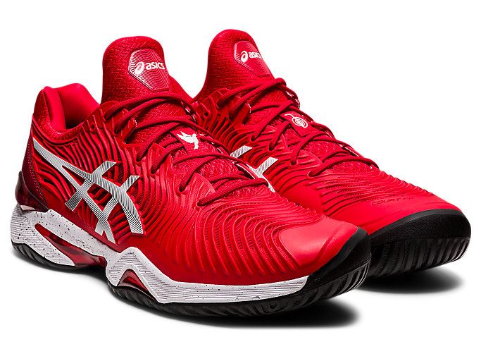 Red / White Asics COURT FF NOVAK LE Men's Tennis Shoes | CGCF7869