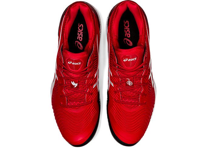 Red / White Asics COURT FF NOVAK LE Men's Tennis Shoes | CGCF7869