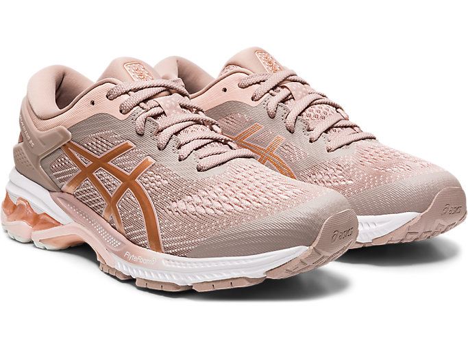 Rose Gold Asics GEL-KAYANO 26 Women's Running Shoes | JLWQ4230