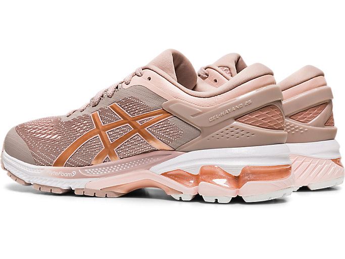 Rose Gold Asics GEL-KAYANO 26 Women's Running Shoes | JLWQ4230