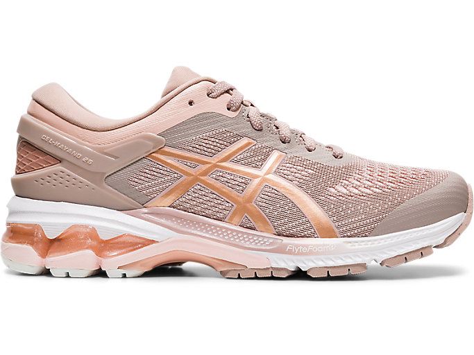 Rose Gold Asics GEL-KAYANO 26 Women\'s Running Shoes | JLWQ4230