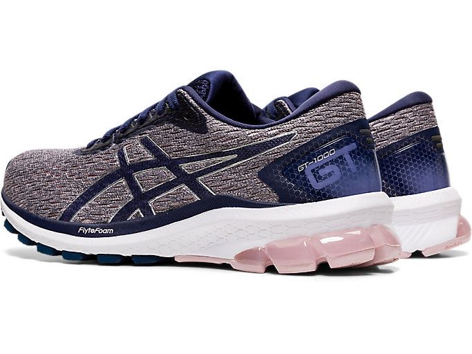 Rose / Navy Asics GT-1000 9 (D) Women's Running Shoes | JKSA0617