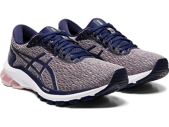 Rose / Navy Asics GT-1000 9 (D) Women's Running Shoes | JKSA0617