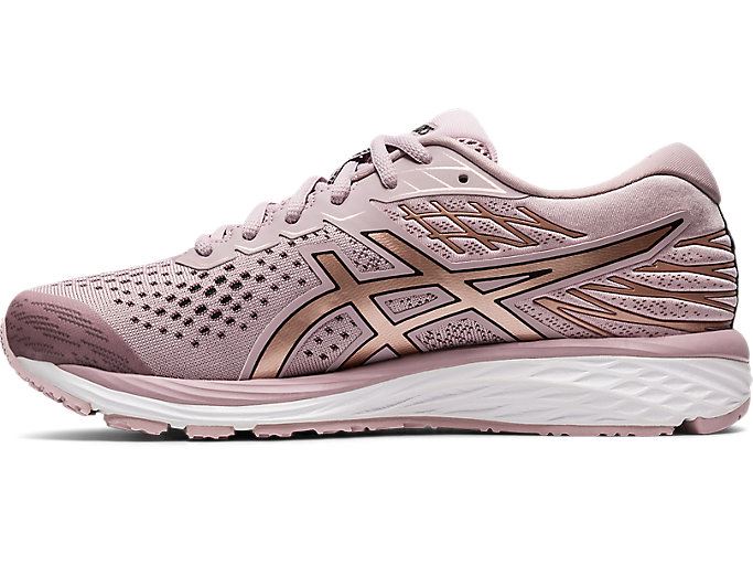 Rose / Rose Gold Asics GEL-CUMULUS 21 Women's Running Shoes | BHBM3277