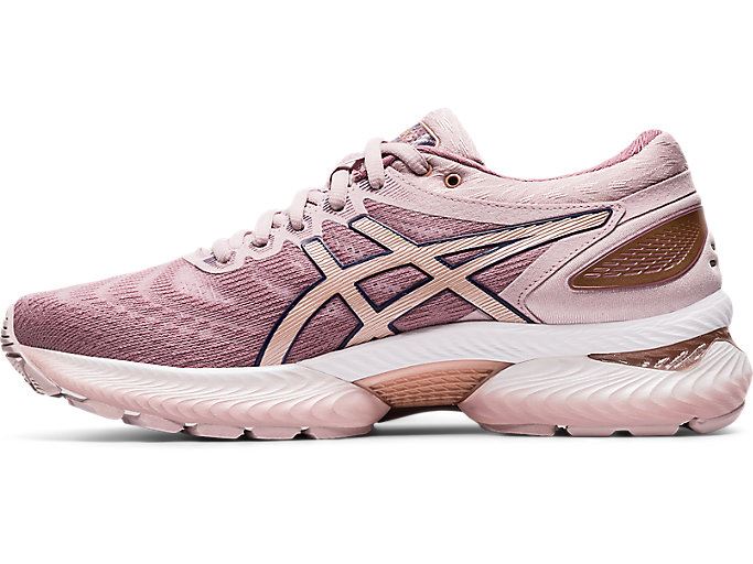 Rose / Rose Gold Asics GEL-Nimbus 22 Women's Running Shoes | ZUSN7666