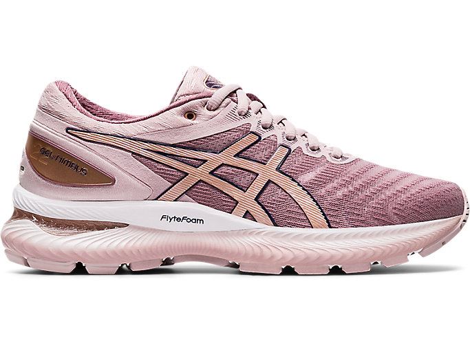 Rose / Rose Gold Asics GEL-Nimbus 22 Women's Running Shoes | ZUSN7666