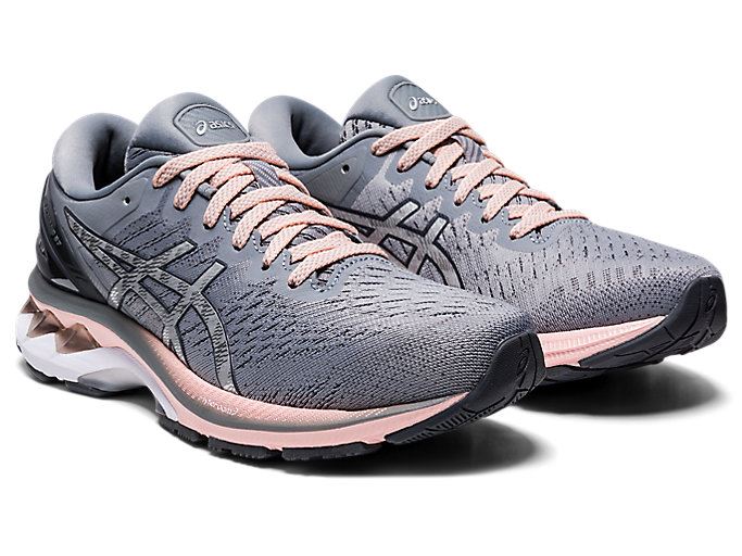 Silver Asics GEL-KAYANO 27 (D) Women's Running Shoes | ZWUI1186