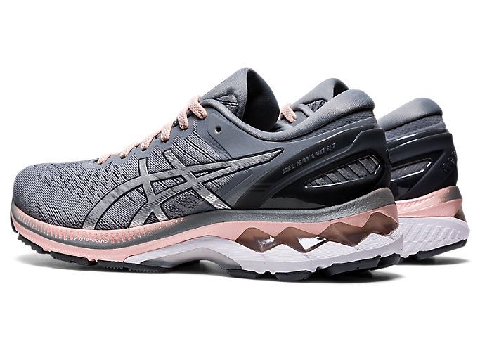 Silver Asics GEL-KAYANO 27 (D) Women's Running Shoes | ZWUI1186