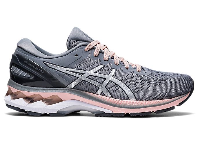 Silver Asics GEL-KAYANO 27 (D) Women's Running Shoes | ZWUI1186