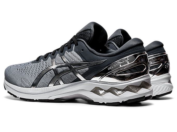 Silver Asics GEL-KAYANO 27 PLATINUM Men's Running Shoes | HJPT8820