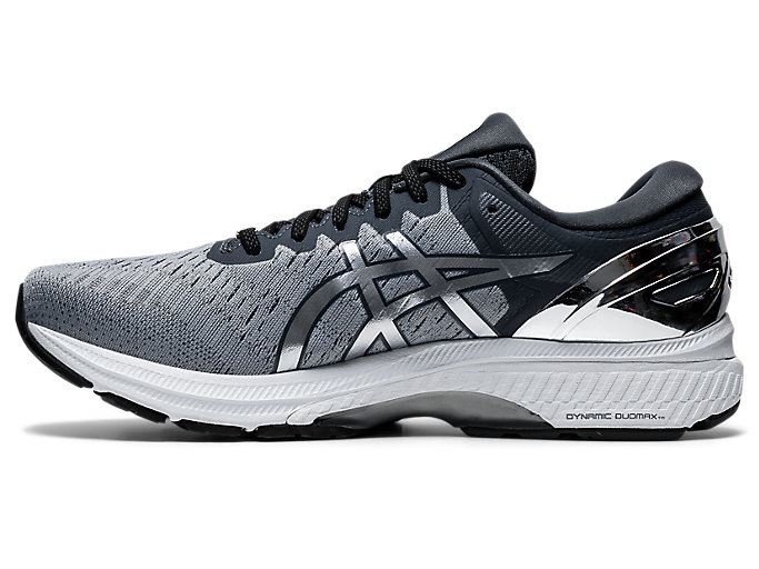 Silver Asics GEL-KAYANO 27 PLATINUM Men's Running Shoes | HJPT8820