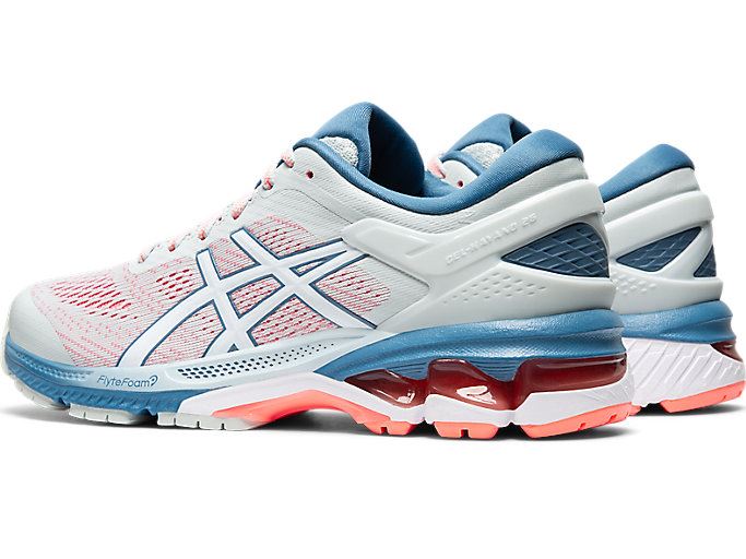 White Asics GEL-KAYANO 26 (D) Women's Running Shoes | WTUK9004