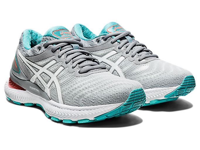 White Asics GEL-Nimbus 22 (D) Women's Running Shoes | YIIE1467