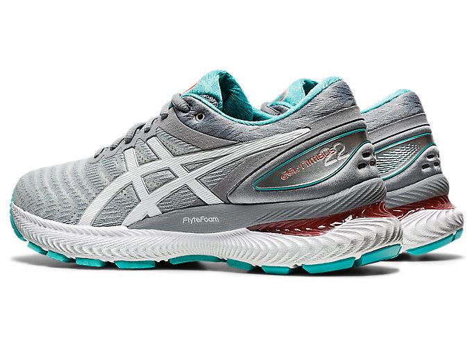 White Asics GEL-Nimbus 22 (D) Women's Running Shoes | YIIE1467