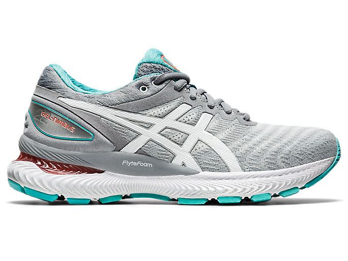 White Asics GEL-Nimbus 22 (D) Women's Running Shoes | YIIE1467