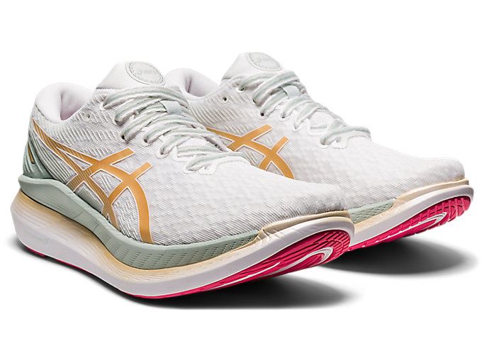 White Asics GLIDERIDE 2 Women's Running Shoes | PYVD0142