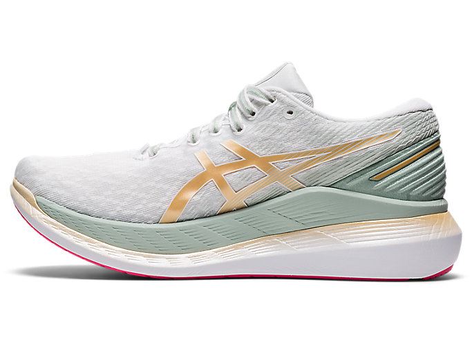 White Asics GLIDERIDE 2 Women's Running Shoes | PYVD0142