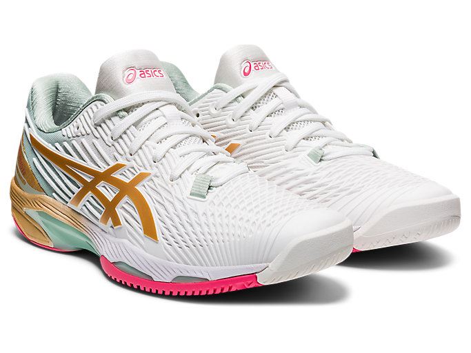 White Asics SOLUTION SPEED FF 2 L.E. Women's Tennis Shoes | YEEV9585