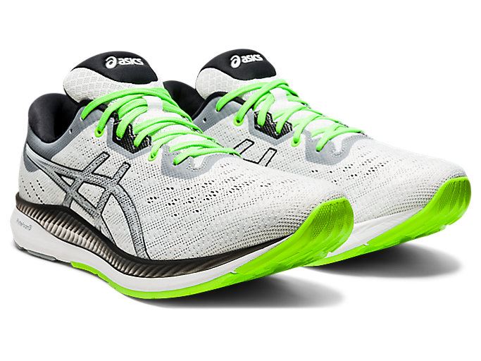 White / Black Asics EVORIDE Men's Running Shoes | TUBD4419