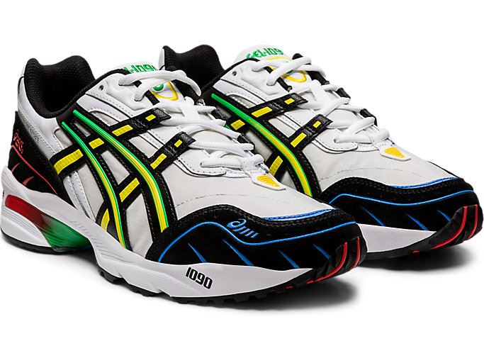 White / Black Asics GEL-1090 Men's Sneakers | ZBLC9518