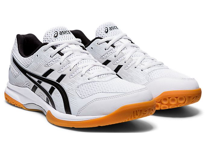 White / Black Asics GEL-FURTHERUP Men's Volleyball Shoes | LKRH3737