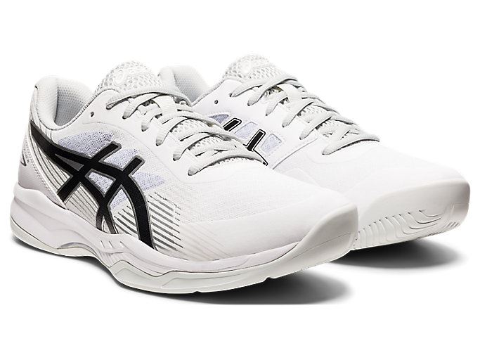 White / Black Asics GEL-GAME 8 Men's Tennis Shoes | YQDK7597