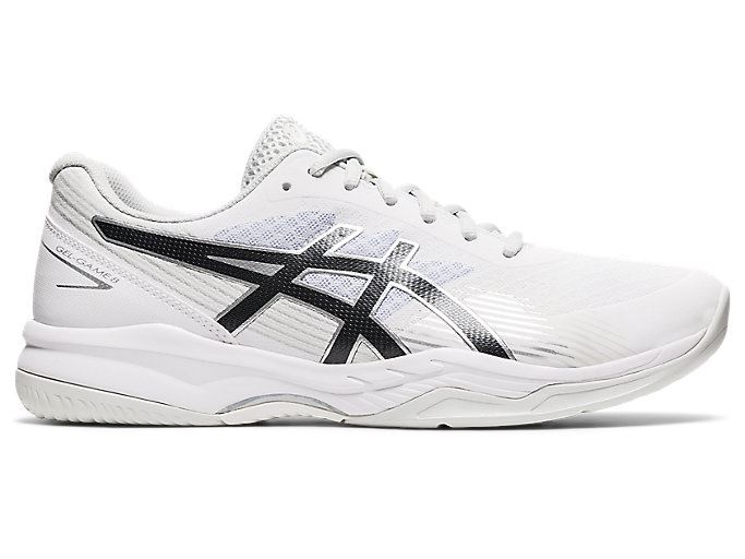 White / Black Asics GEL-GAME 8 Men\'s Tennis Shoes | YQDK7597