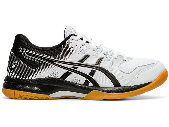White / Black Asics GEL-ROCKET 9 Women's Volleyball Shoes | FIHH8438