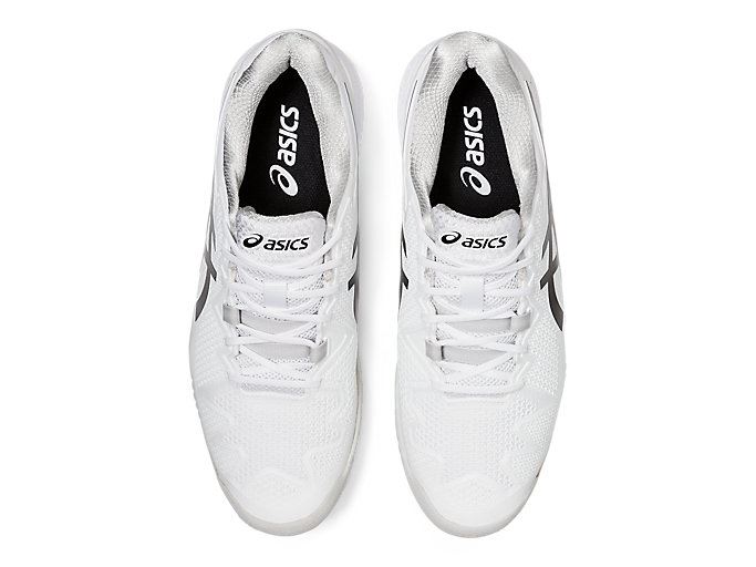 White / Black Asics GEL-Resolution 8 Men's Tennis Shoes | GLOP1869