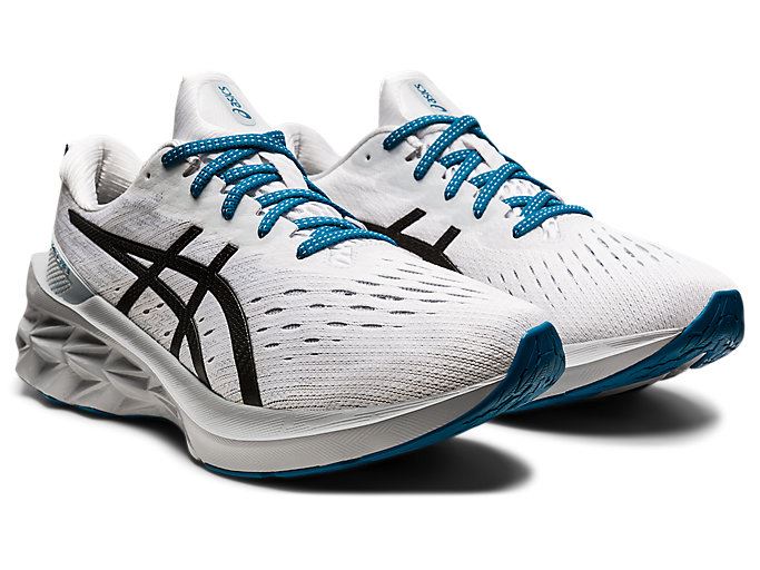 White / Black Asics NOVABLAST 2 Men's Running Shoes | LCZC4710