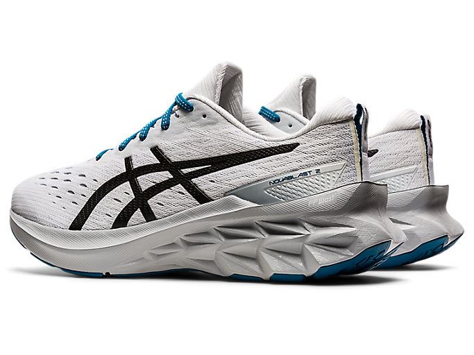 White / Black Asics NOVABLAST 2 Men's Running Shoes | LCZC4710