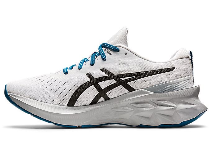 White / Black Asics NOVABLAST 2 Men's Running Shoes | LCZC4710