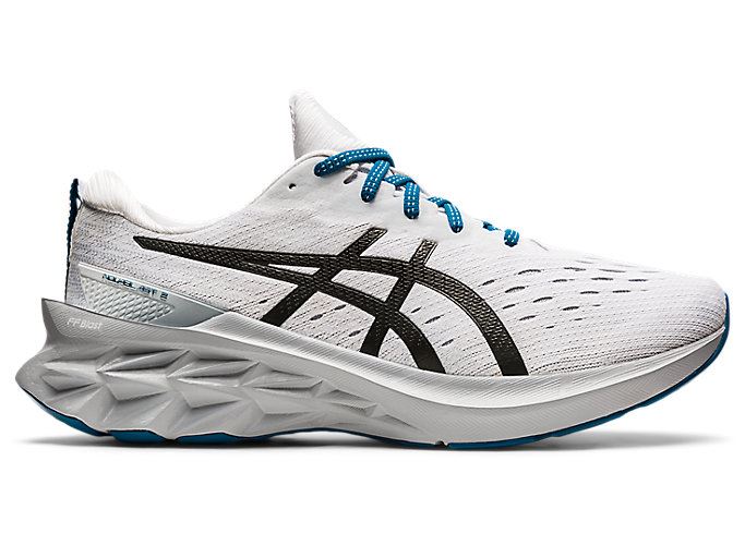 White / Black Asics NOVABLAST 2 Men's Running Shoes | LCZC4710