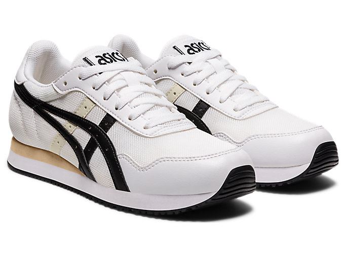 White / Black Asics TIGER RUNNER Women's Sneakers | JYWT5960